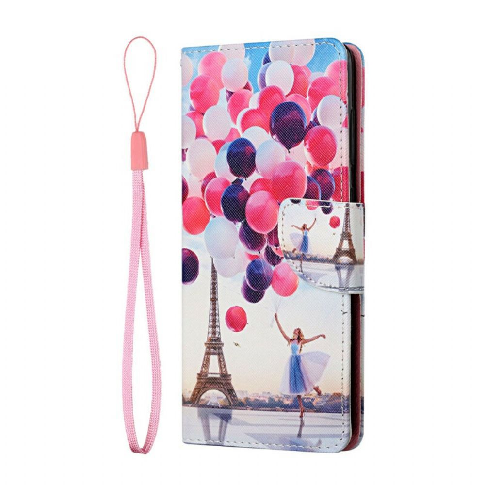 Folio-hoesje voor Xiaomi Redmi Note 10 5G / Poco M3 Pro 5G Parijs Ballonnen