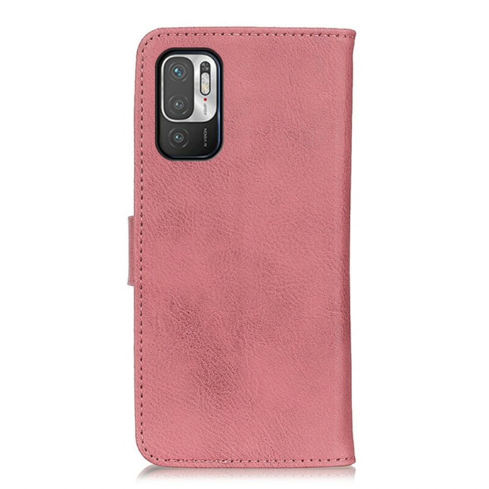 Folio-hoesje voor Xiaomi Redmi Note 10 5G / Poco M3 Pro 5G Retro Split Kunstleer Khazneh