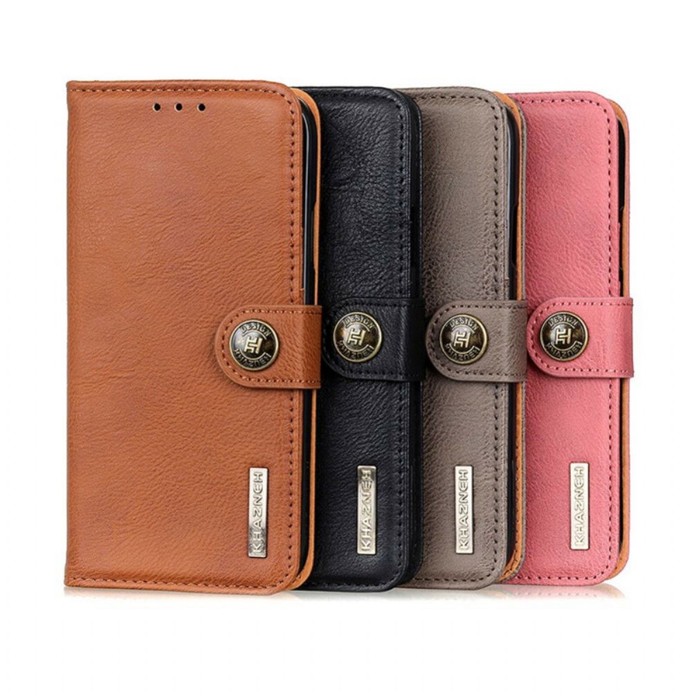 Folio-hoesje voor Xiaomi Redmi Note 10 5G / Poco M3 Pro 5G Retro Split Kunstleer Khazneh