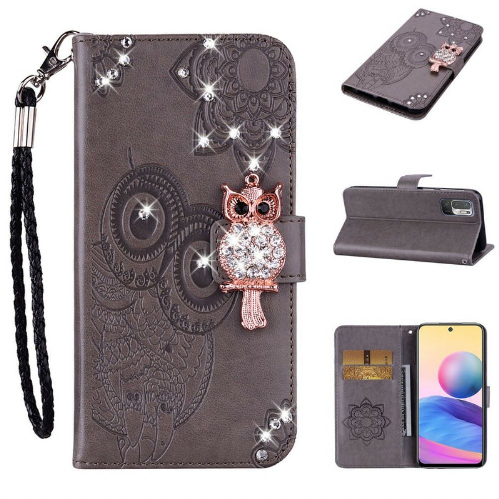 Folio-hoesje voor Xiaomi Redmi Note 10 5G / Poco M3 Pro 5G Uil En Charm