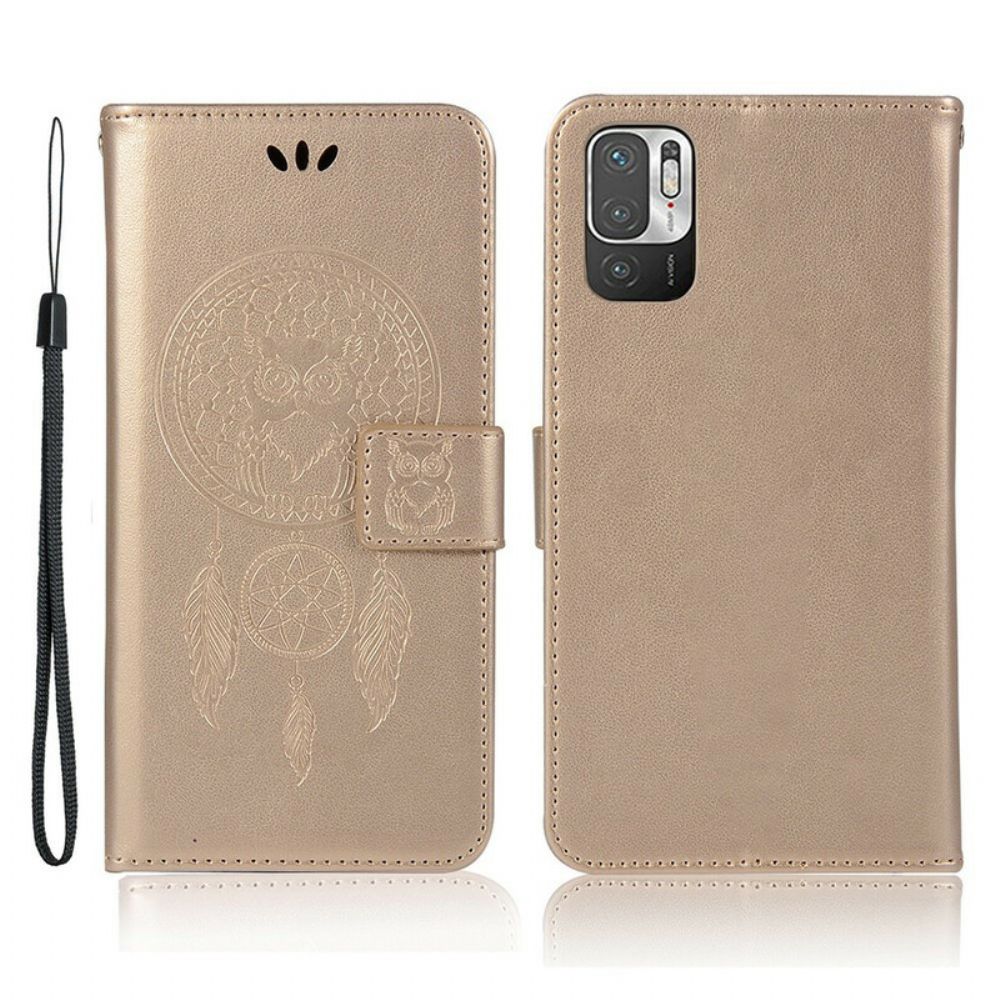 Folio-hoesje voor Xiaomi Redmi Note 10 5G / Poco M3 Pro 5G Uil Dromenvanger