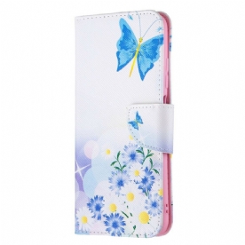 Folio-hoesje voor Xiaomi Redmi Note 10 5G / Poco M3 Pro 5G Vlinders En Bloemen