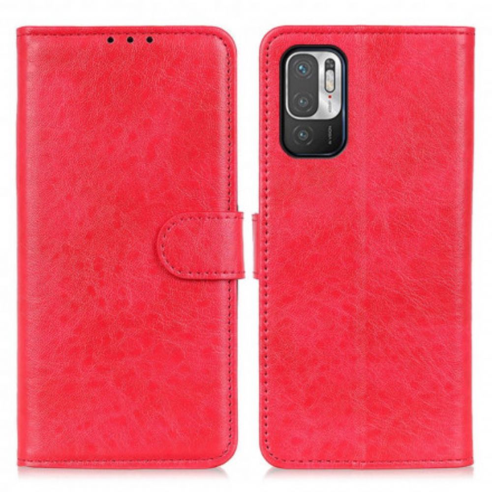 Leren Hoesje voor Xiaomi Redmi Note 10 5G / Poco M3 Pro 5G Getextureerd Kunstleer