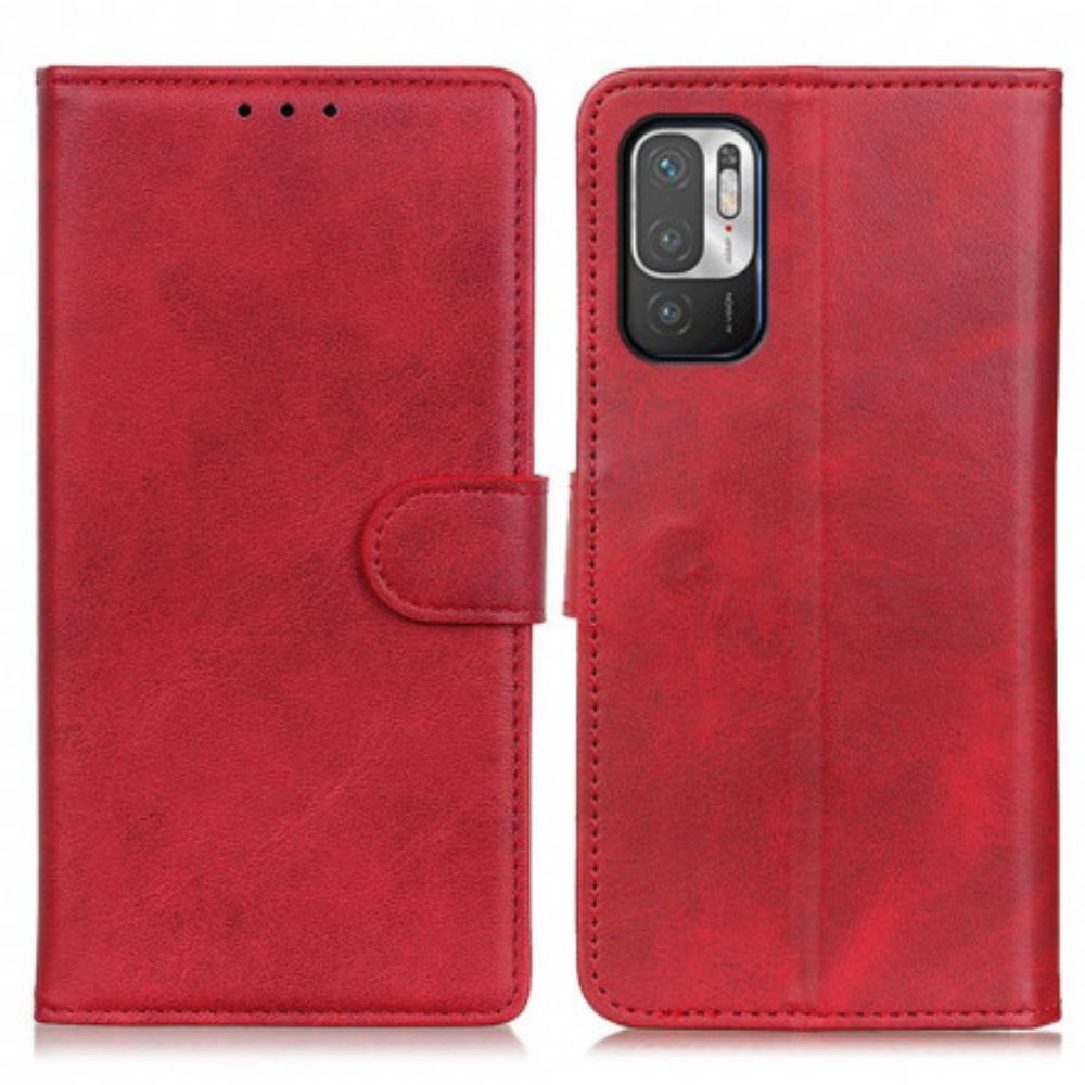 Leren Hoesje voor Xiaomi Redmi Note 10 5G / Poco M3 Pro 5G Retro Mat Leereffect