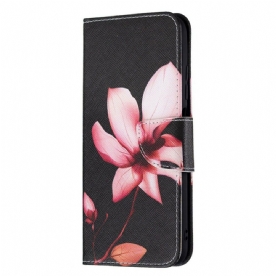 Leren Hoesje voor Xiaomi Redmi Note 10 5G / Poco M3 Pro 5G Roze Bloem