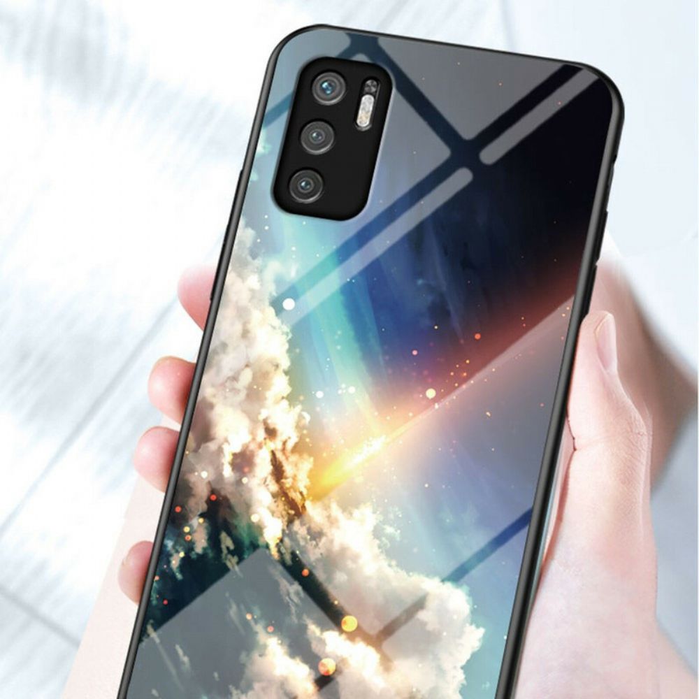 Telefoonhoesje voor Xiaomi Redmi Note 10 5G / Poco M3 Pro 5G Schoonheid Gehard Glas