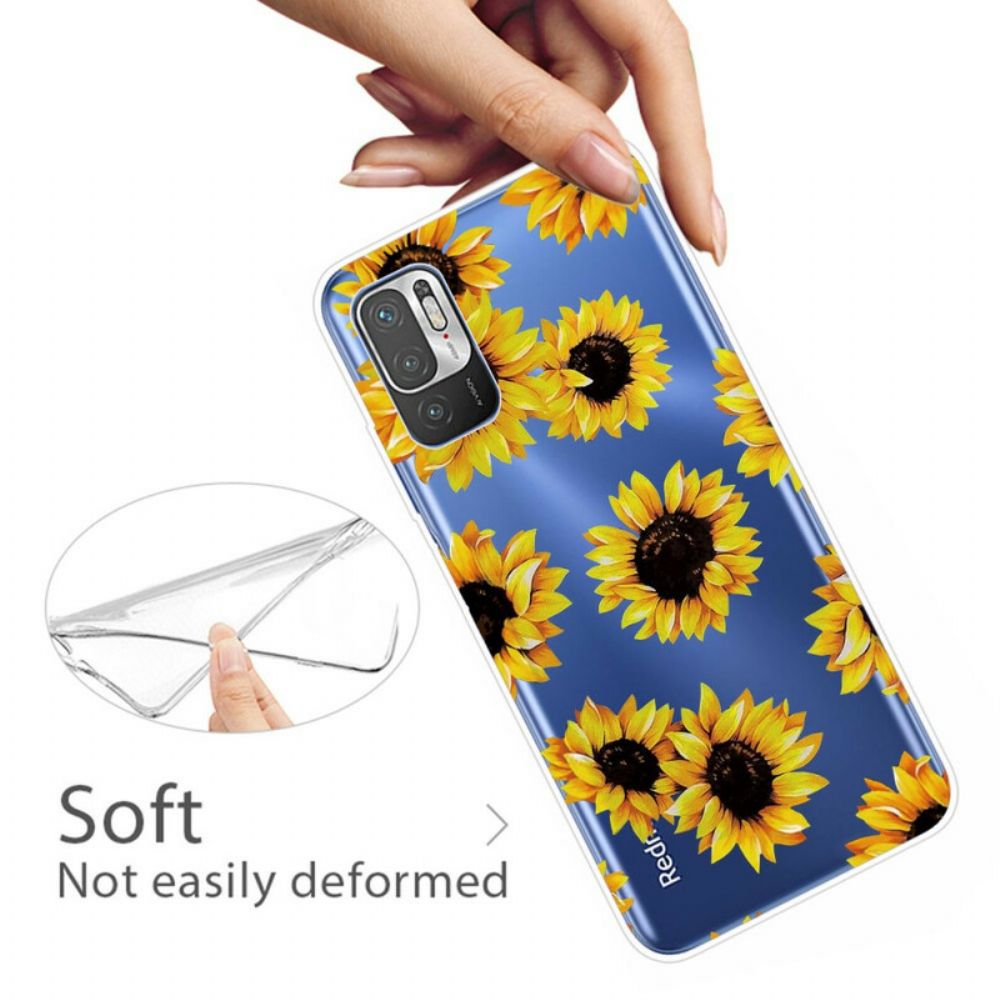 Telefoonhoesje voor Xiaomi Redmi Note 10 5G / Poco M3 Pro 5G Zonnebloemen