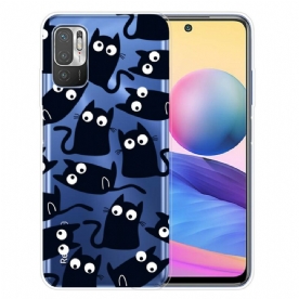 Telefoonhoesje voor Xiaomi Redmi Note 10 5G / Poco M3 Pro 5G Zwarte Muizen