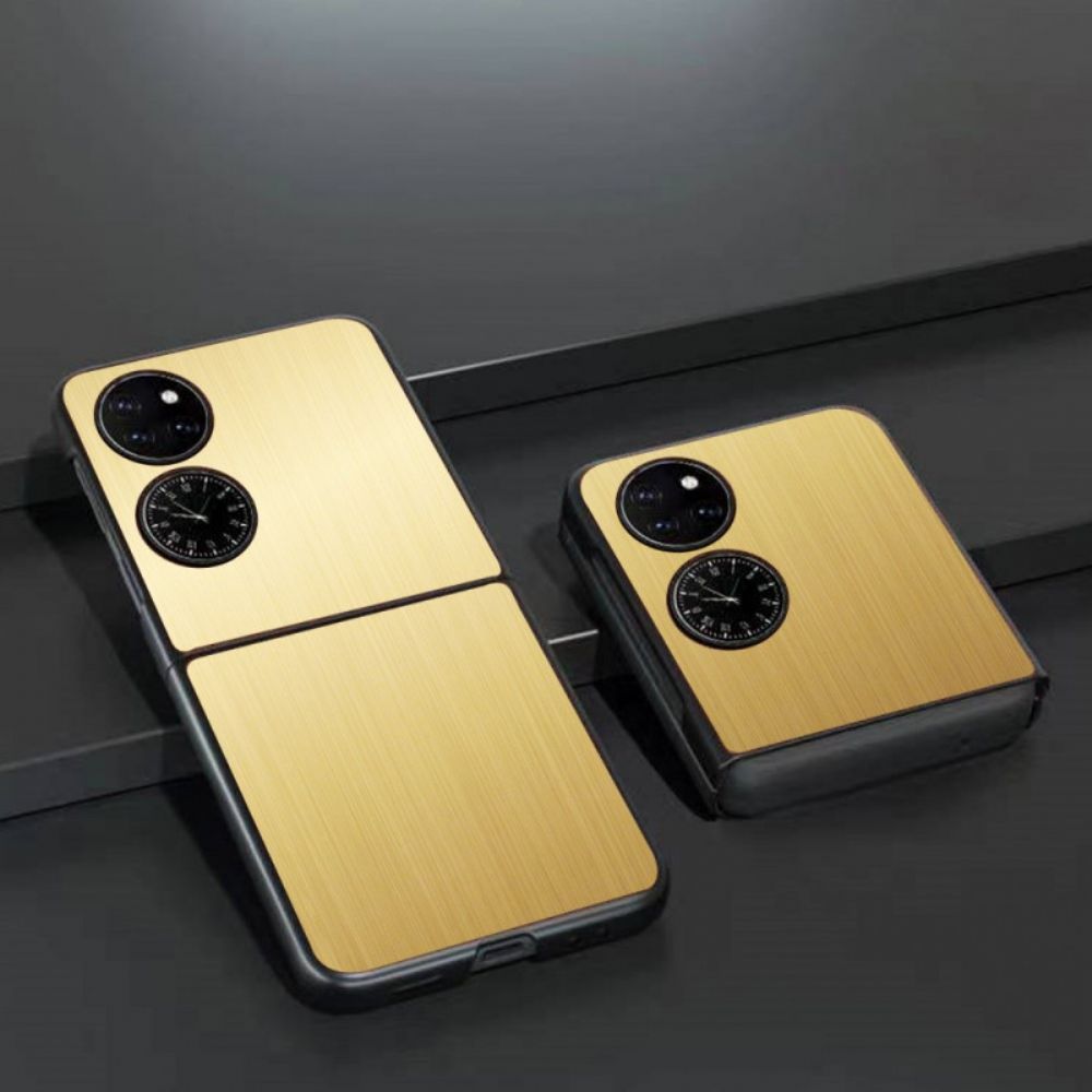 Hoesje voor Huawei P50 Pocket Geborsteld Metaaleffect