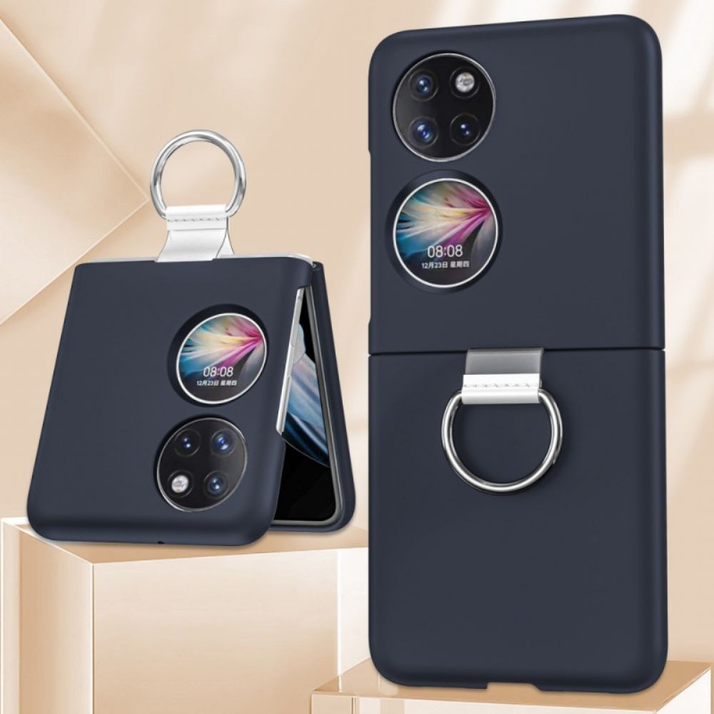 Hoesje voor Huawei P50 Pocket Metalen Kleur Ring