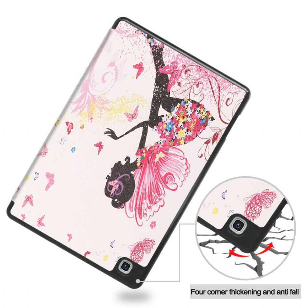 Bescherming Hoesje voor Samsung Galaxy Tab S6 Lite Bloemen Fee Potlood Houder