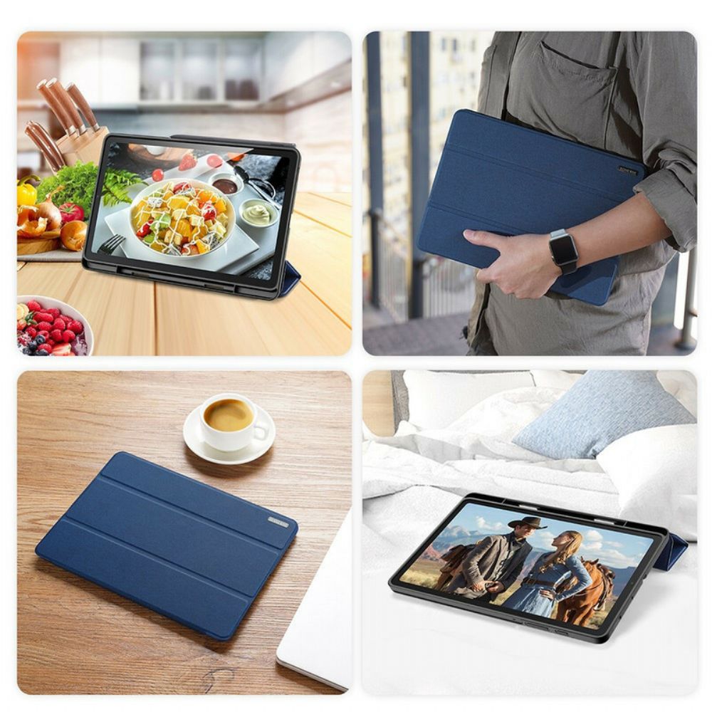 Bescherming Hoesje voor Samsung Galaxy Tab S6 Lite Domo Serie Potloodhouder Dux-ducis