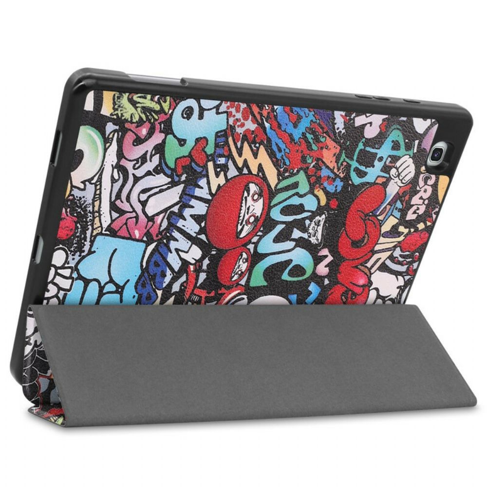 Bescherming Hoesje voor Samsung Galaxy Tab S6 Lite Graffiti Potlood Houder