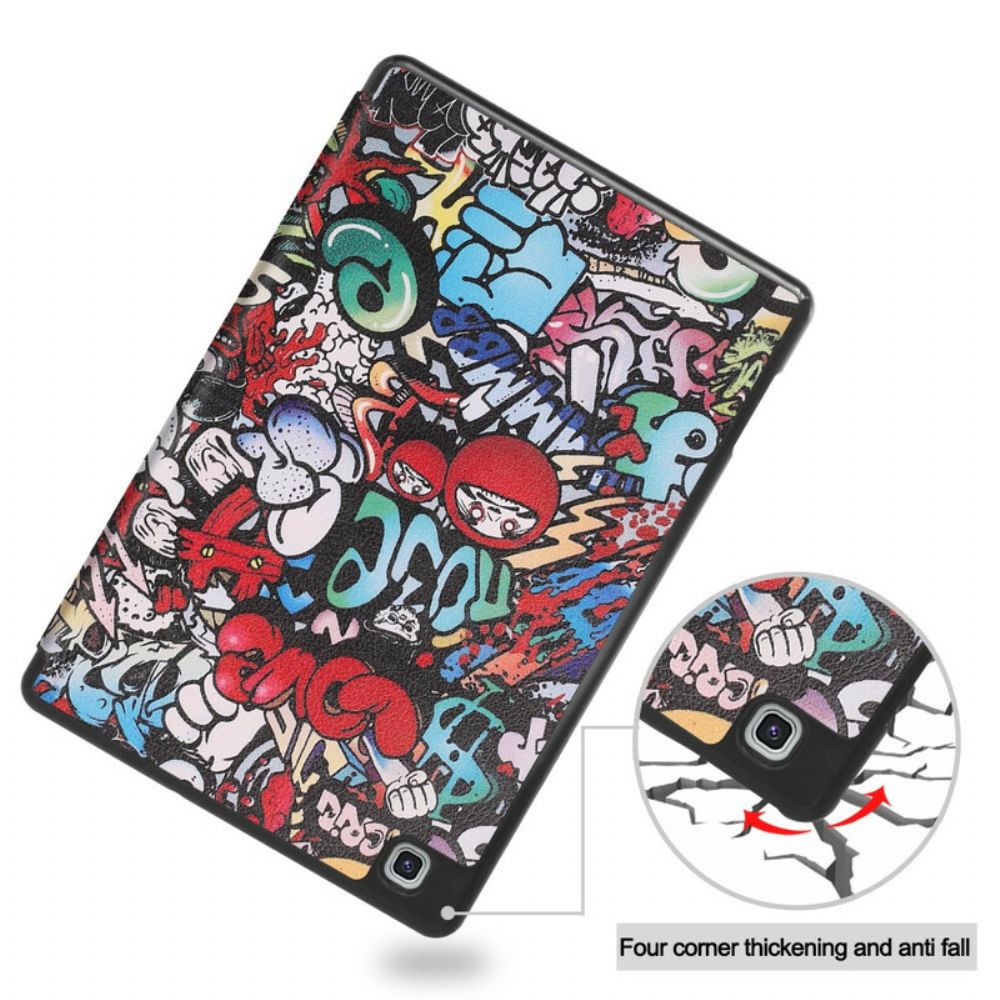 Bescherming Hoesje voor Samsung Galaxy Tab S6 Lite Graffiti Potlood Houder