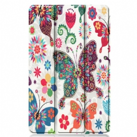 Bescherming Hoesje voor Samsung Galaxy Tab S6 Lite Retro Vlinders En Bloemen