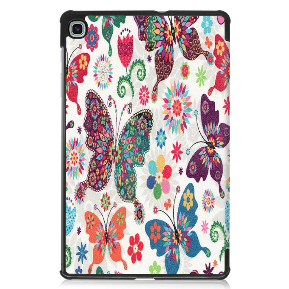 Bescherming Hoesje voor Samsung Galaxy Tab S6 Lite Retro Vlinders En Bloemen