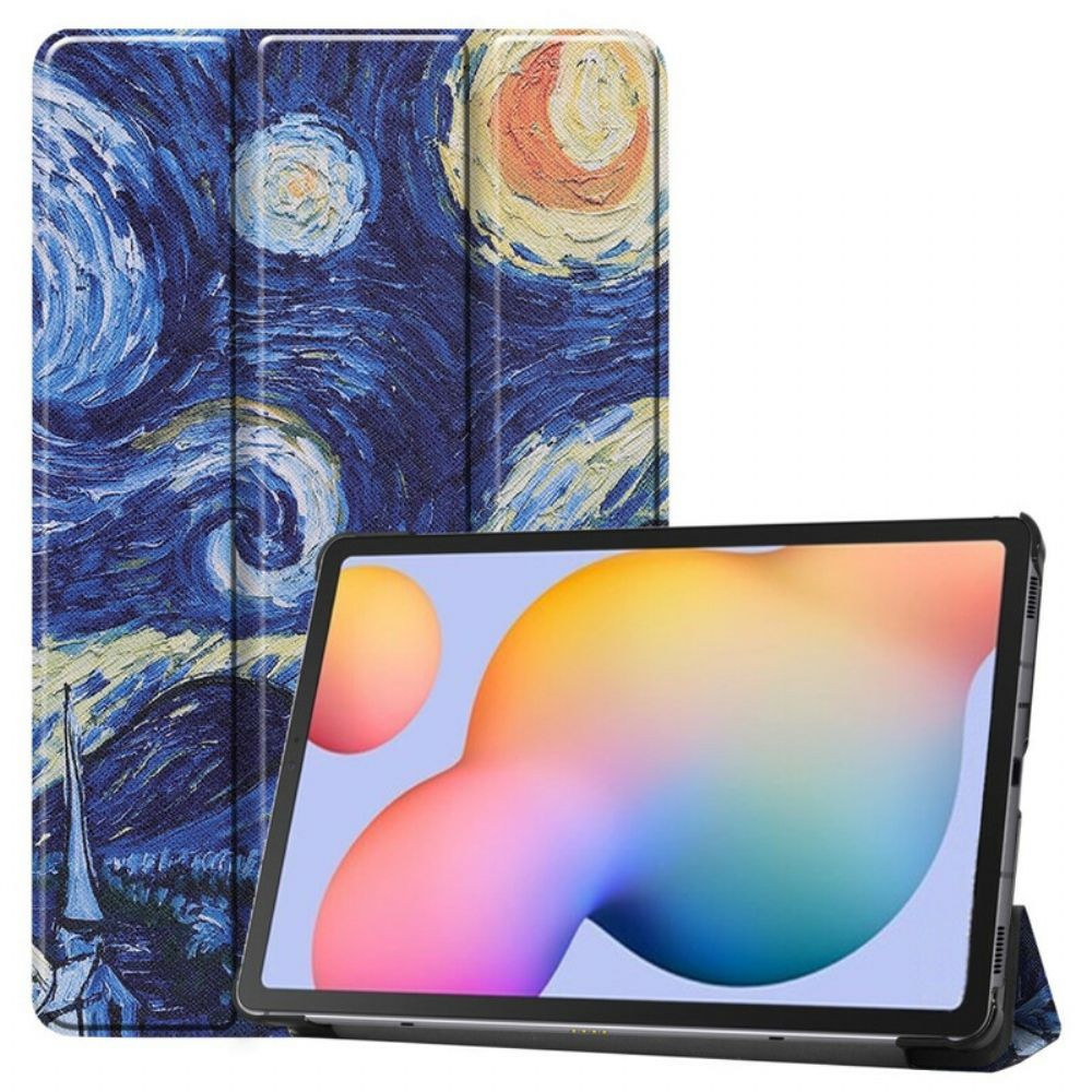 Bescherming Hoesje voor Samsung Galaxy Tab S6 Lite De Sterrennacht