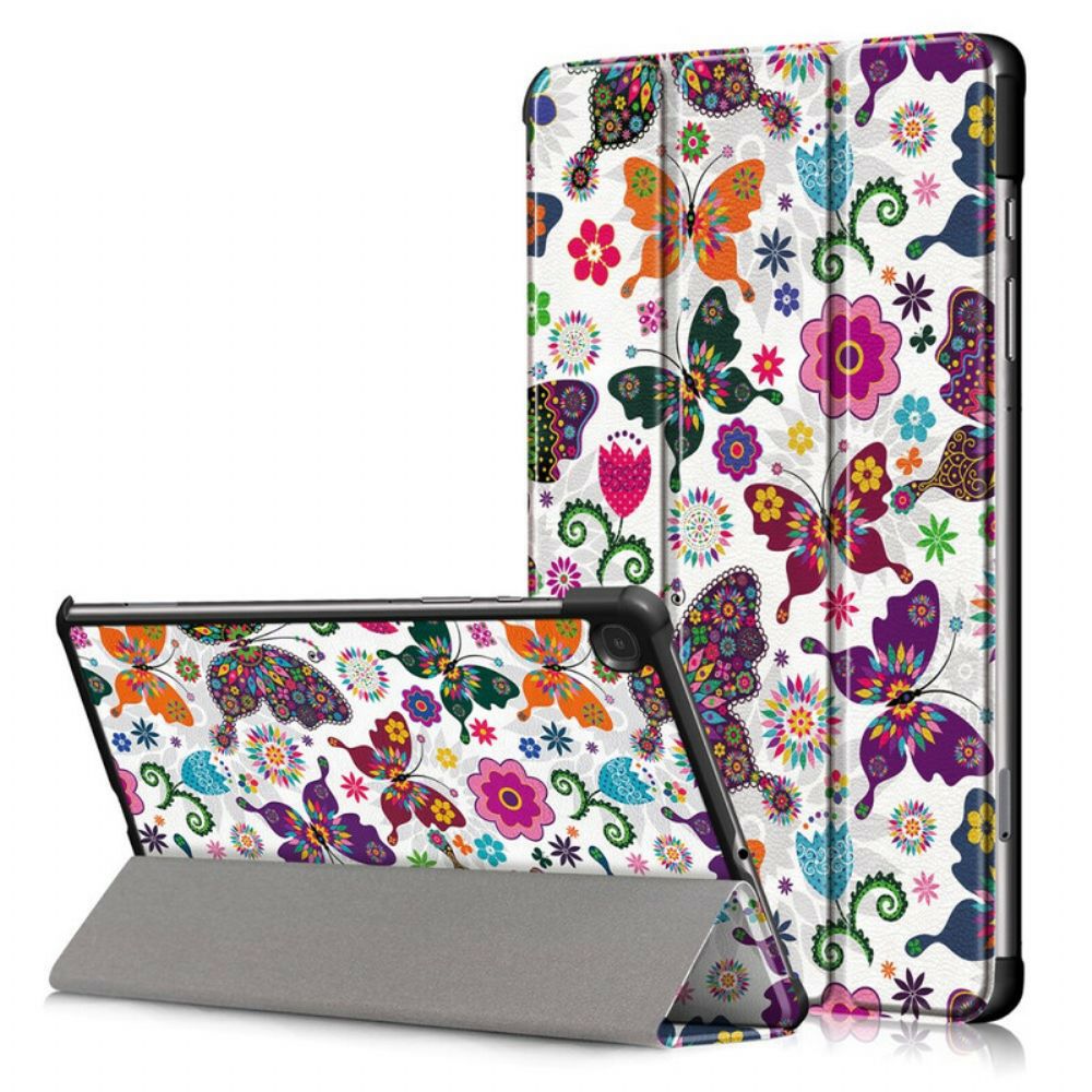 Bescherming Hoesje voor Samsung Galaxy Tab S6 Lite Verbeterde Vlinders En Bloemen