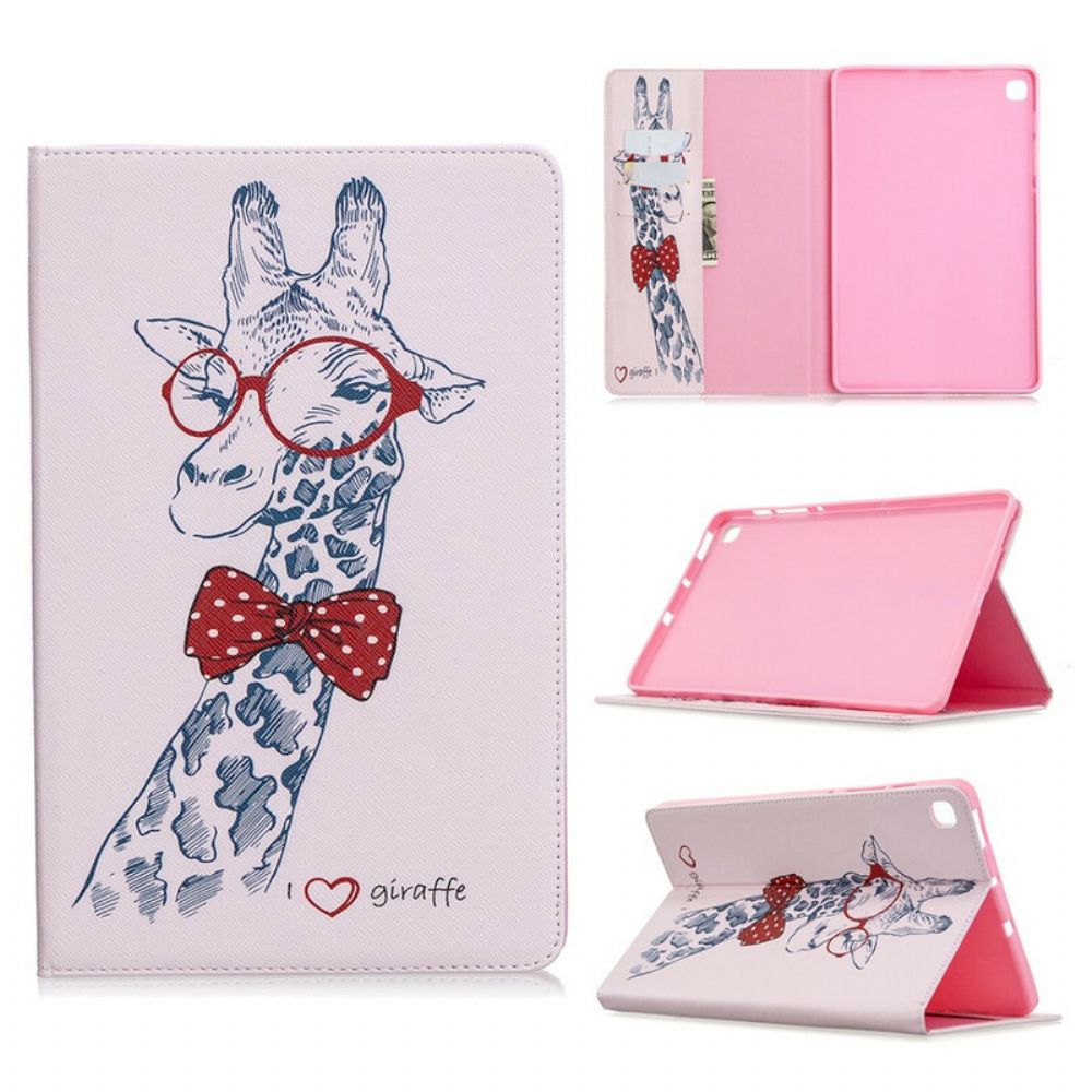 Cover voor Samsung Galaxy Tab S6 Lite Nerdy Giraf