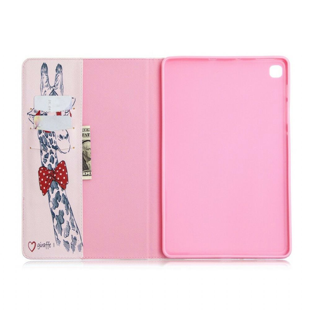 Cover voor Samsung Galaxy Tab S6 Lite Nerdy Giraf