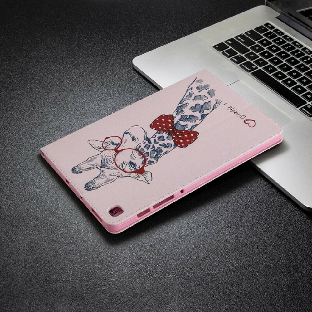 Cover voor Samsung Galaxy Tab S6 Lite Nerdy Giraf