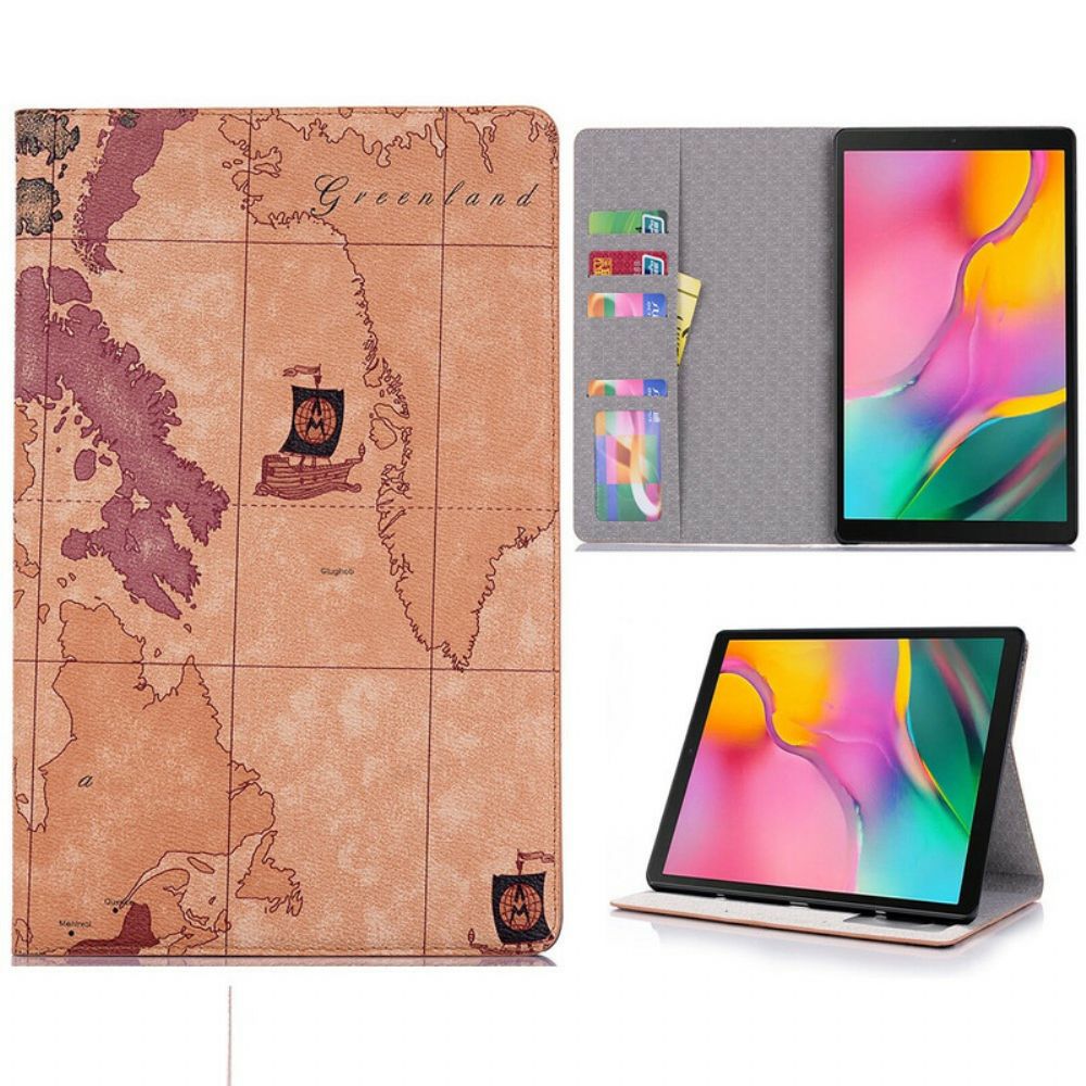 Cover voor Samsung Galaxy Tab S6 Lite Vintage Kaart