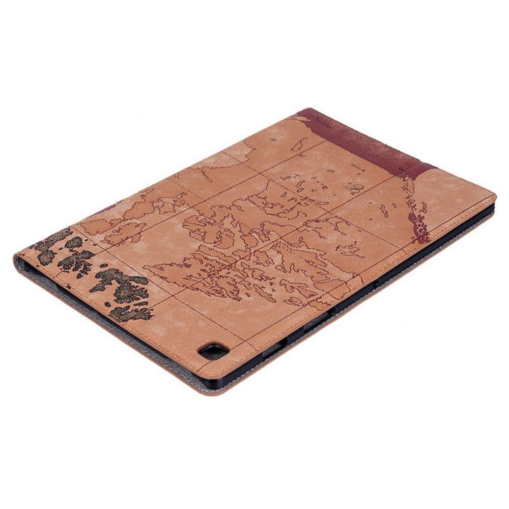 Cover voor Samsung Galaxy Tab S6 Lite Vintage Kaart