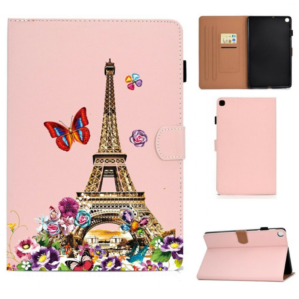 Flip Case voor Samsung Galaxy Tab S6 Lite Eiffeltoren In De Zomer