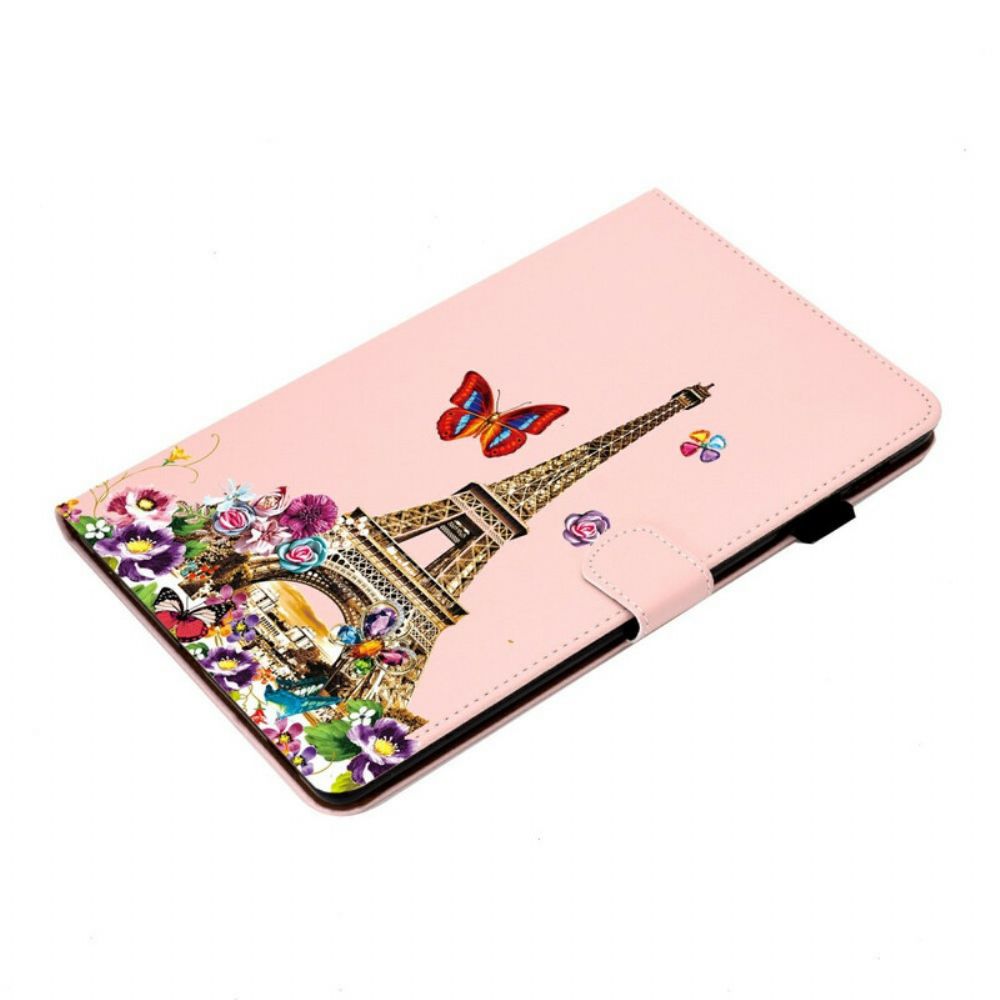 Flip Case voor Samsung Galaxy Tab S6 Lite Eiffeltoren In De Zomer