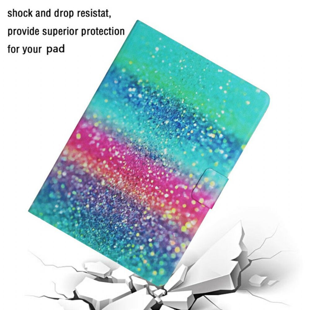 Flip Case voor Samsung Galaxy Tab S6 Lite Element Pailletten