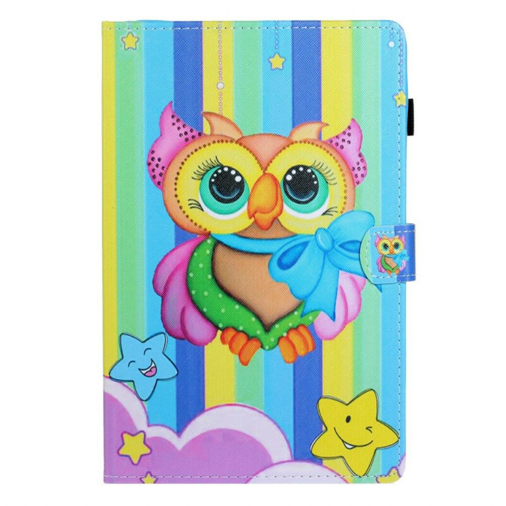 Flip Case voor Samsung Galaxy Tab S6 Lite Grappige Vogel