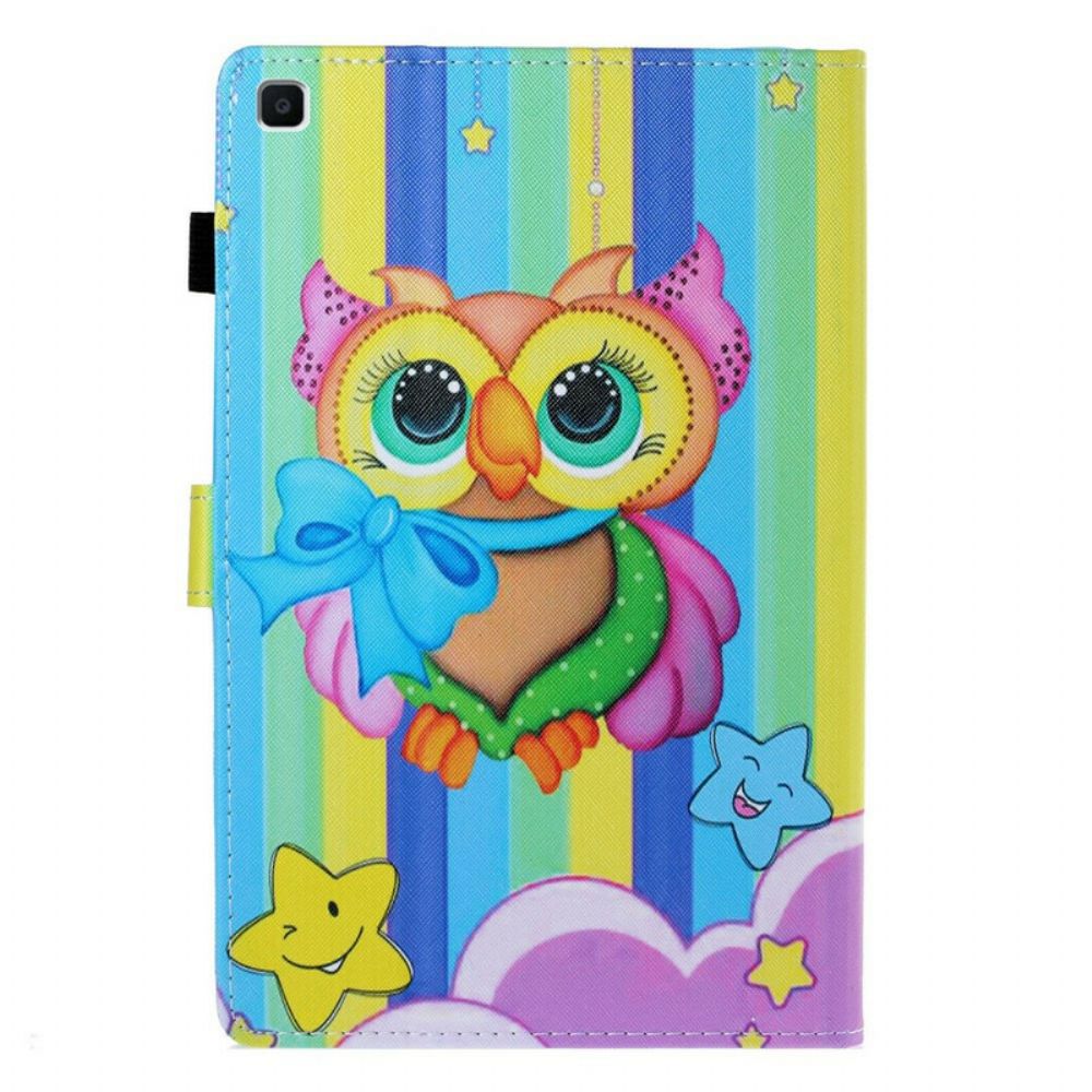 Flip Case voor Samsung Galaxy Tab S6 Lite Grappige Vogel