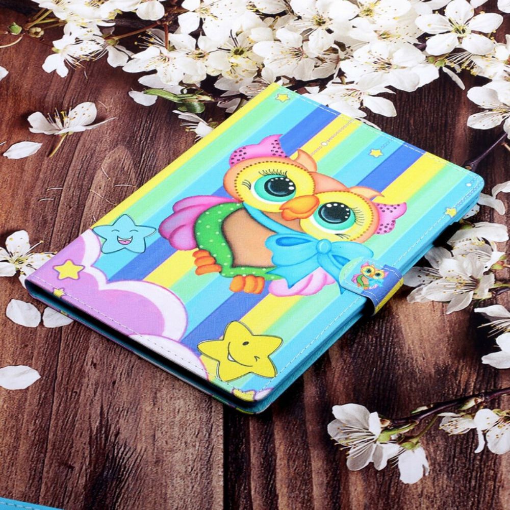 Flip Case voor Samsung Galaxy Tab S6 Lite Grappige Vogel