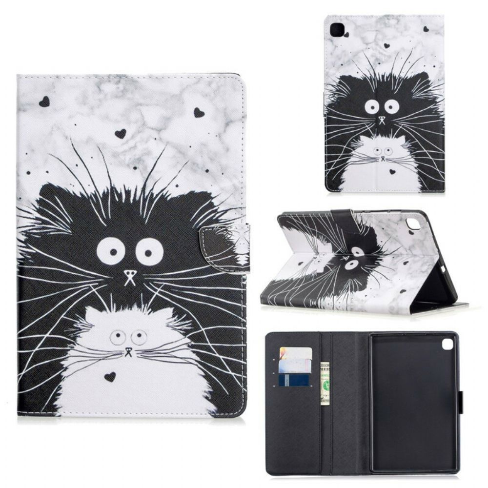 Folio-hoesje voor Samsung Galaxy Tab S6 Lite Grappige Katten