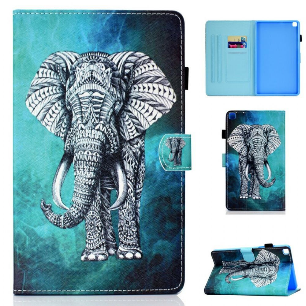 Folio-hoesje voor Samsung Galaxy Tab S6 Lite Tribale Olifant