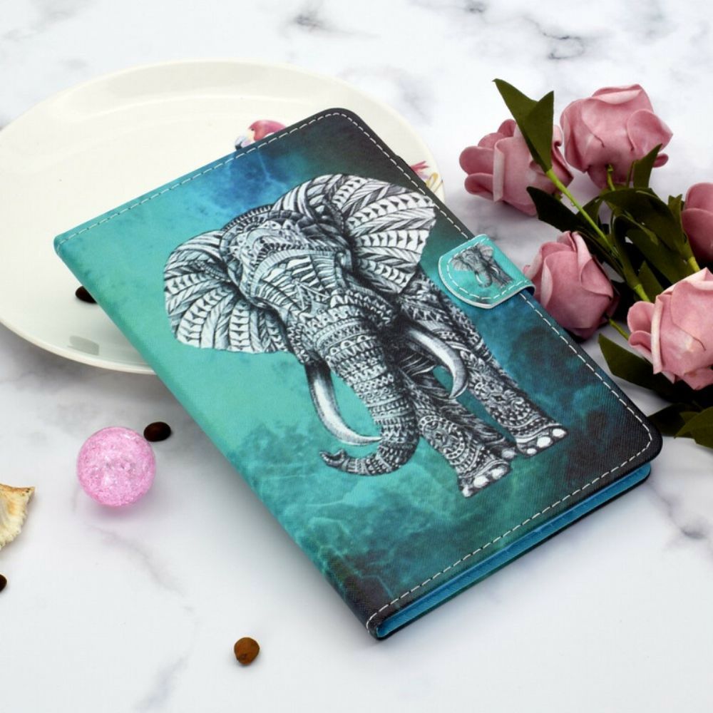 Folio-hoesje voor Samsung Galaxy Tab S6 Lite Tribale Olifant