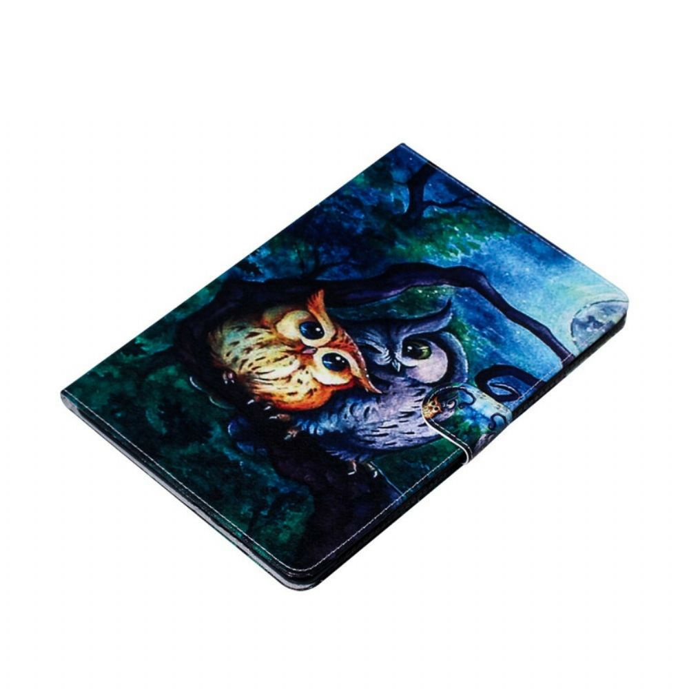 Folio-hoesje voor Samsung Galaxy Tab S6 Lite Uil Schilderij