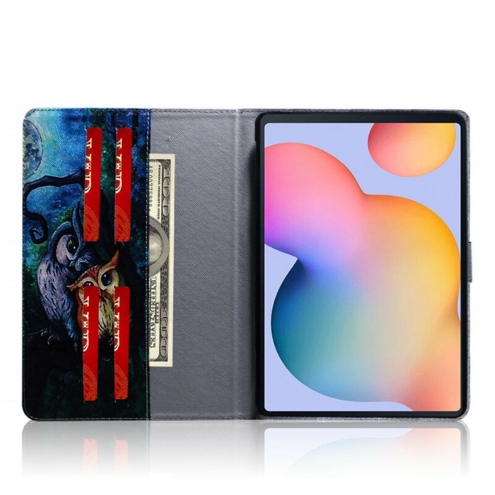 Folio-hoesje voor Samsung Galaxy Tab S6 Lite Uil Schilderij