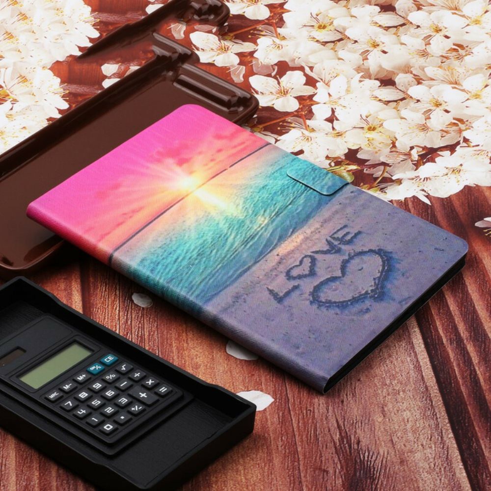 Folio-hoesje voor Samsung Galaxy Tab S6 Lite Zonsondergang Liefde