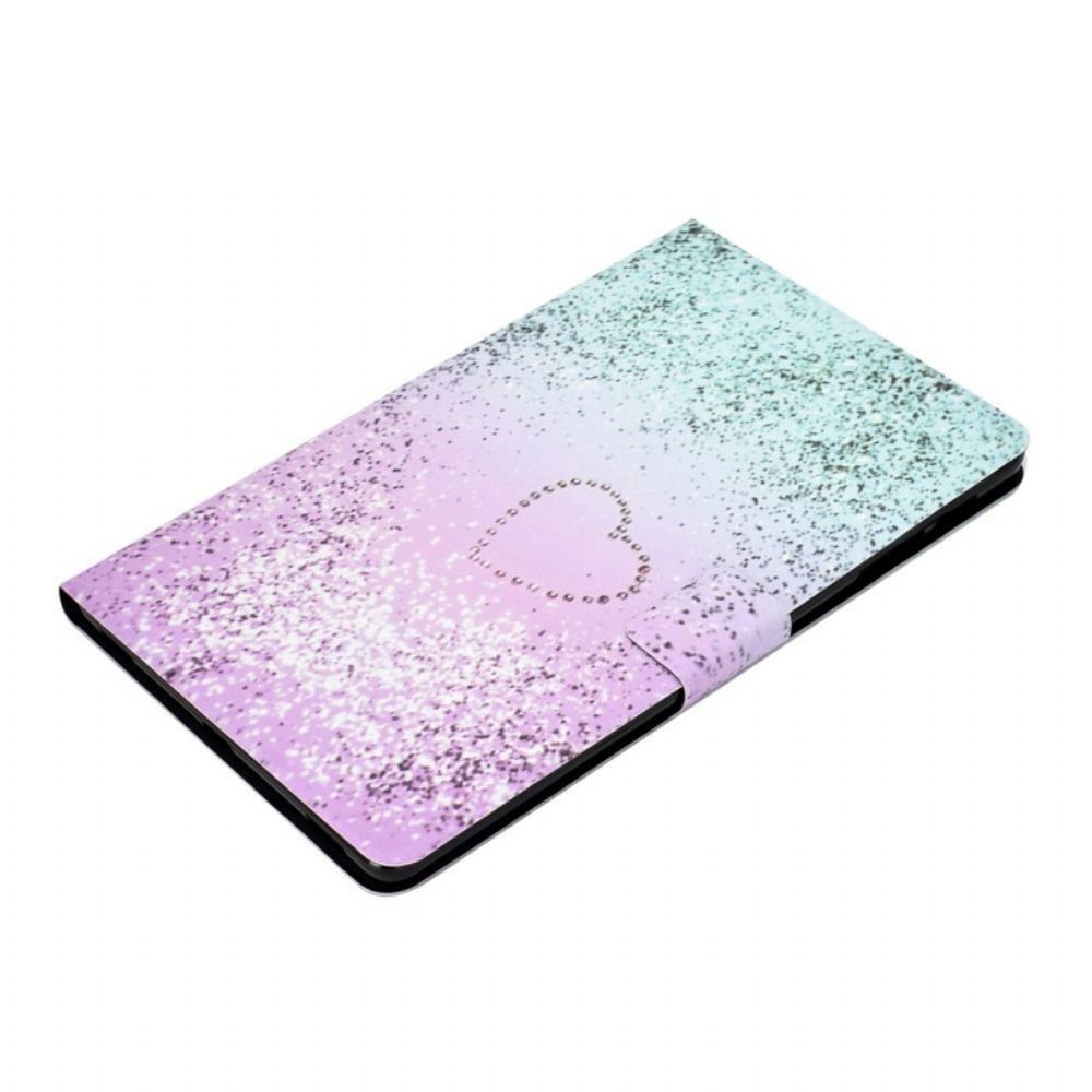 Leren Hoesje voor Samsung Galaxy Tab S6 Lite Glanzende Pailletten