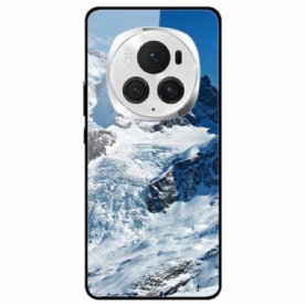 Case Hoesje Honor Magic 6 Pro Telefoonhoesje Snowy Mountain Gehard Glas