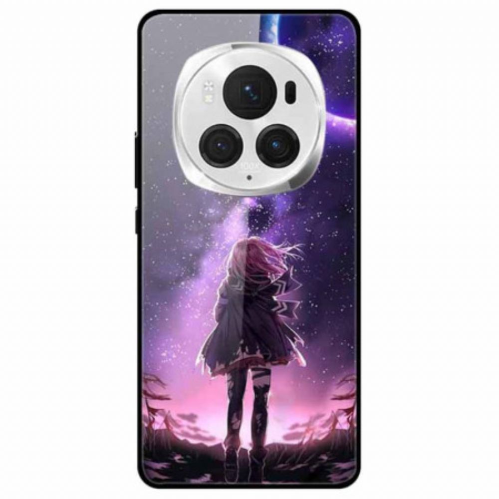 Case Hoesje Honor Magic 6 Pro Telefoonhoesje Sterrenmeisje Van Gehard Glas