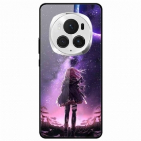 Case Hoesje Honor Magic 6 Pro Telefoonhoesje Sterrenmeisje Van Gehard Glas