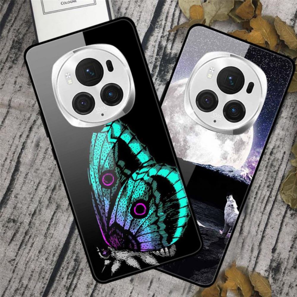 Hoesje Honor Magic 6 Pro Engel Gehard Glas Bescherming Hoesje