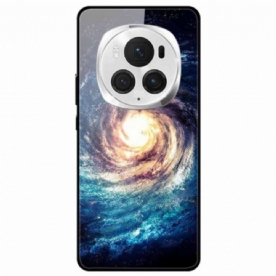 Hoesje Honor Magic 6 Pro Kosmisch Gehard Glas