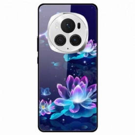 Hoesje Honor Magic 6 Pro Lichtgevend Lotusgehard Glas Bescherming Hoesje