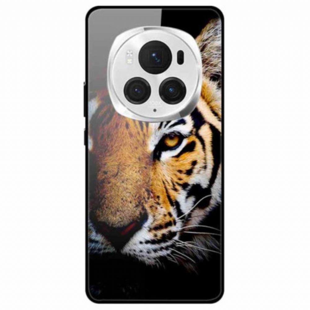 Hoesje Honor Magic 6 Pro Tijger Gehard Glas