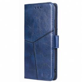 Leren Hoesje Honor Magic 6 Pro Vintage Geometrisch Patroon Bescherming Hoesje