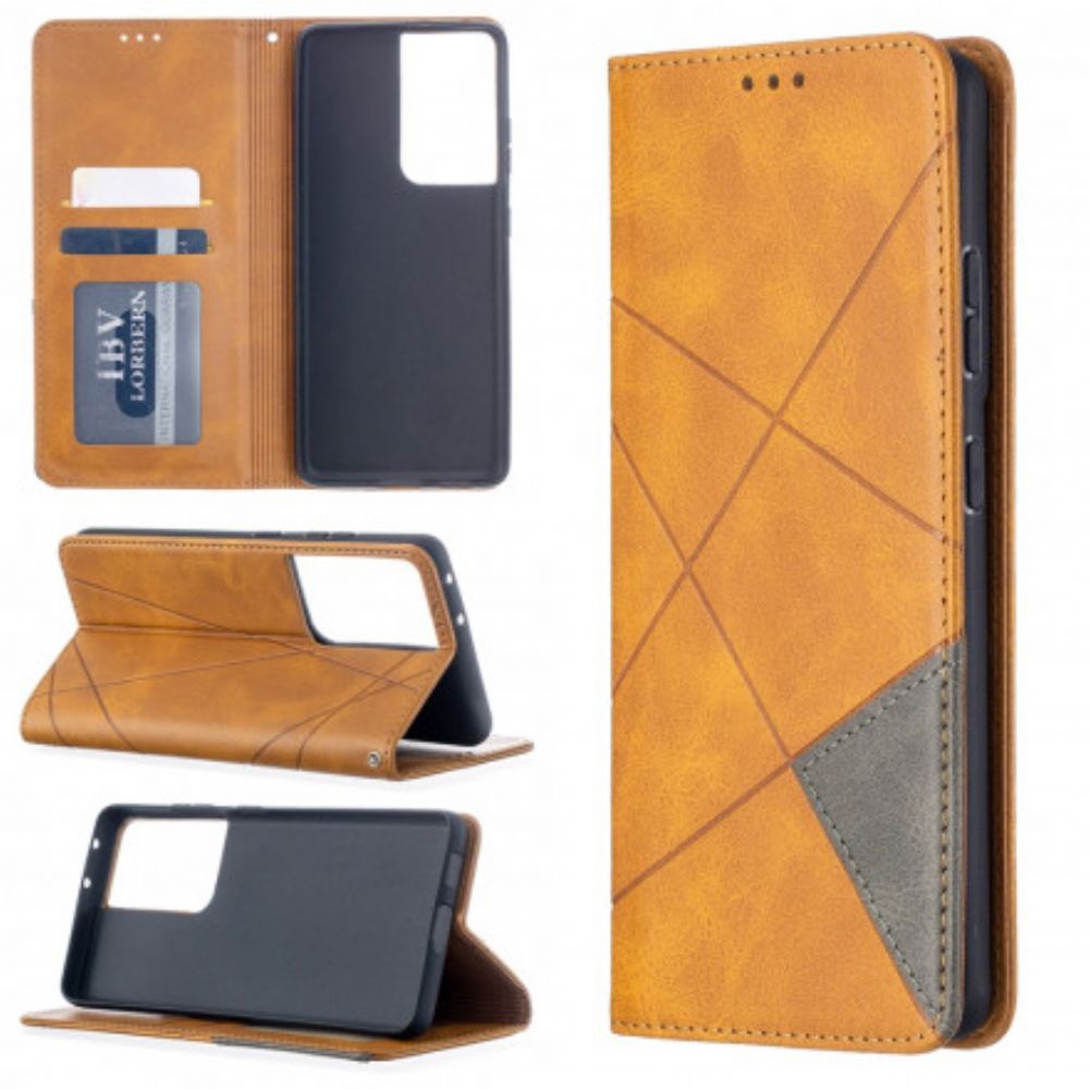 Bescherming Hoesje voor Samsung Galaxy S21 Ultra 5G Folio-hoesje Artiestenstijl