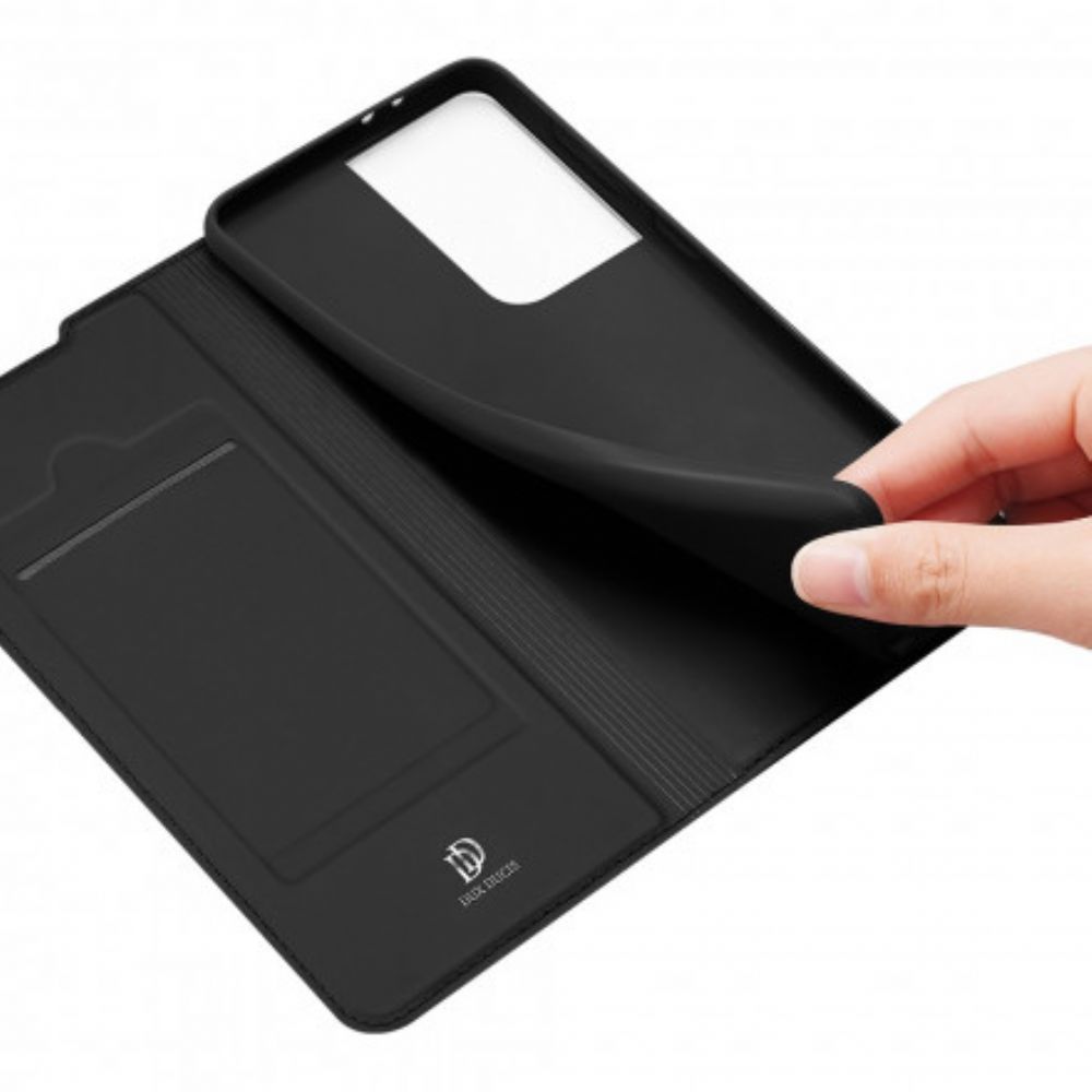 Bescherming Hoesje voor Samsung Galaxy S21 Ultra 5G Folio-hoesje Dux Ducis Pro-skin